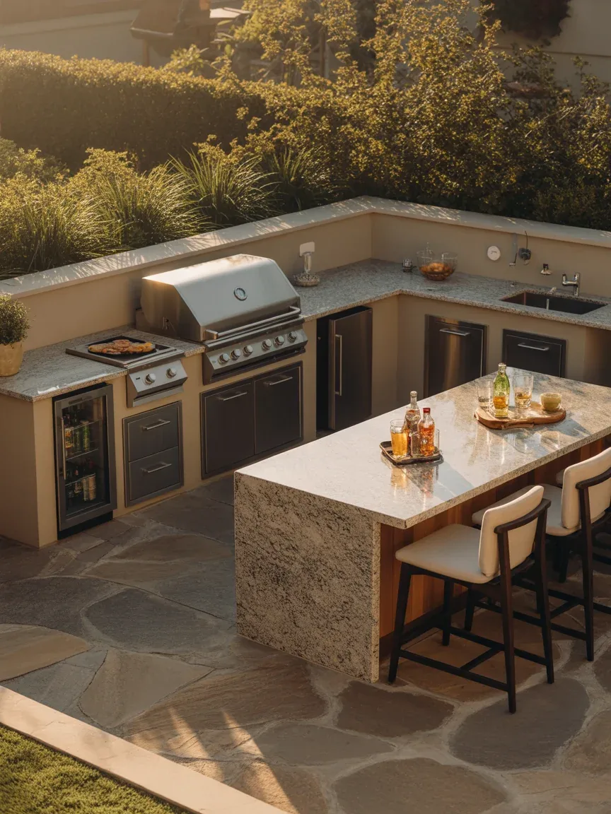 17. Multi-Zone Outdoor Kitchen and Beverage Station 17. Multi-Zone Outdoor Kitchen and Beverage Station