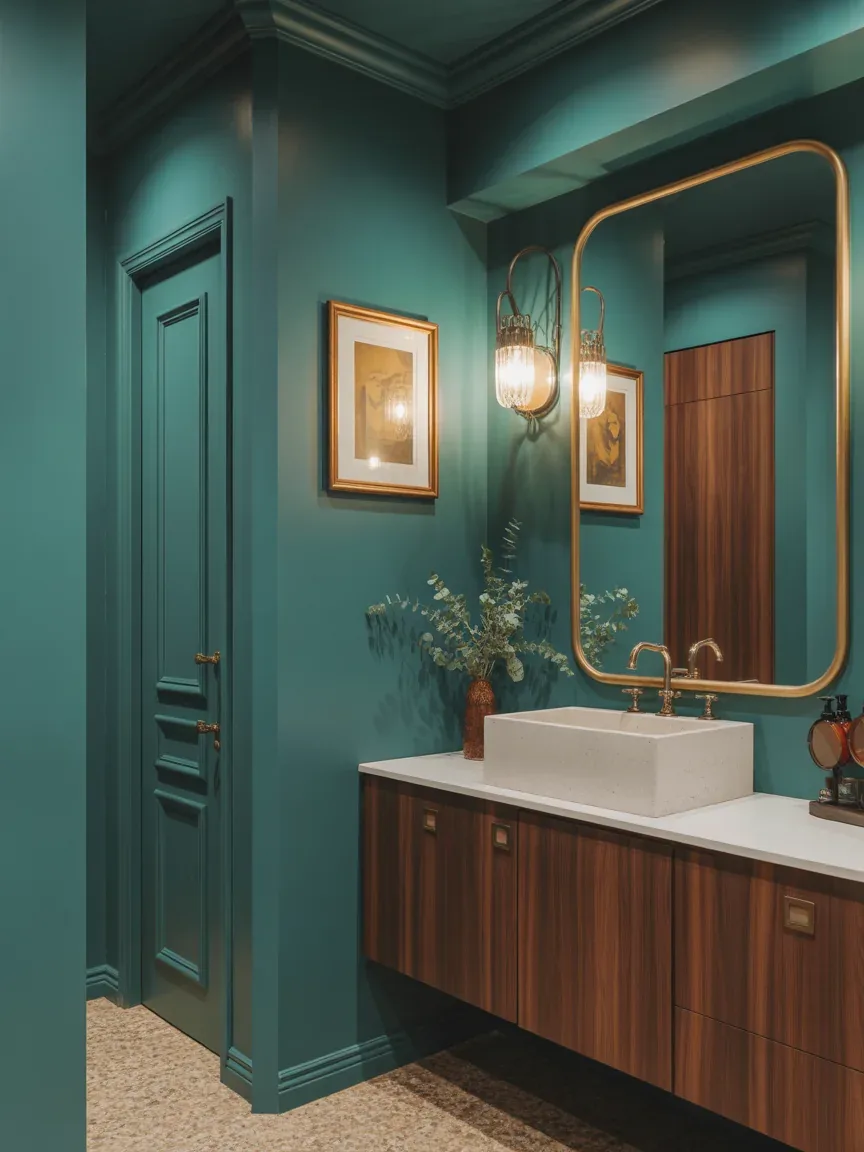 13. Muted Teal Boutique Hotel Bathroom 13. Muted Teal Boutique Hotel Bathroom