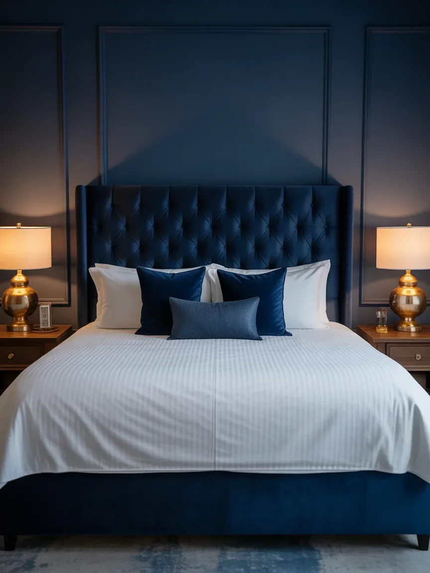 2. Navy Luxe Hotel-Inspired Retreat 2. Navy Luxe Hotel-Inspired Retreat