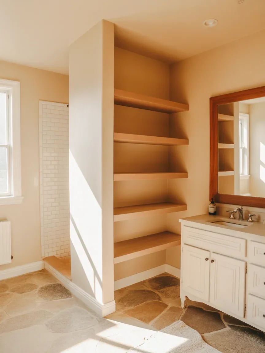 10. Neutral Farmhouse With Warm Wood Accents 10. Neutral Farmhouse With Warm Wood Accents