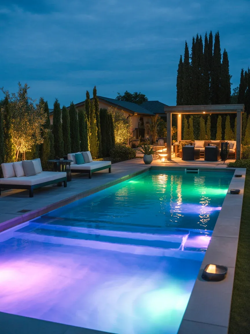 20. Nightlife-Inspired LED Pool With Party Atmosphere 20. Nightlife-Inspired LED Pool With Party Atmosphere