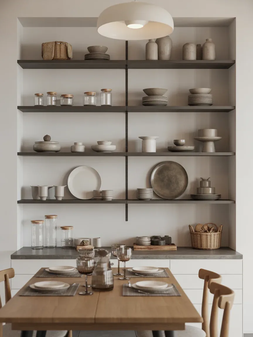 16. Open Shelf Pantry Hybrid Styling 16. Open Shelf Pantry Hybrid Styling