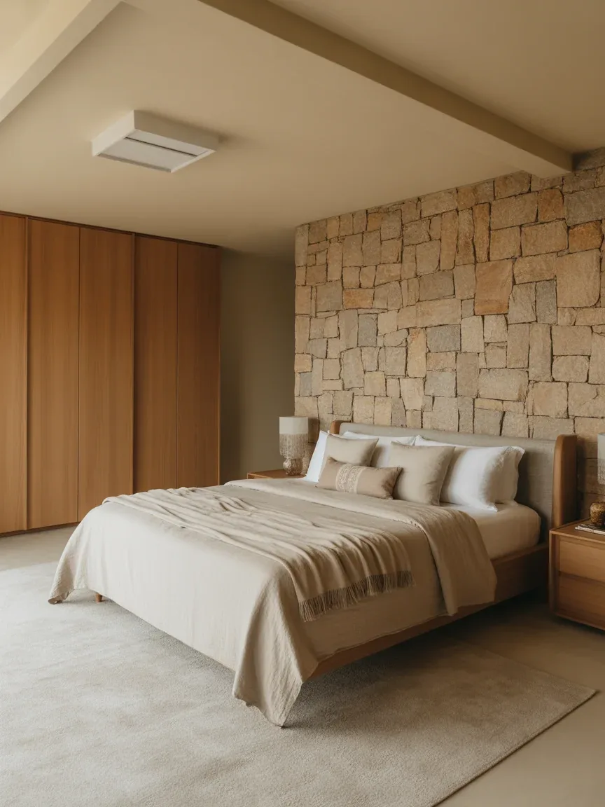 17. Organic Modern Bedroom With Natural Stone 17. Organic Modern Bedroom With Natural Stone