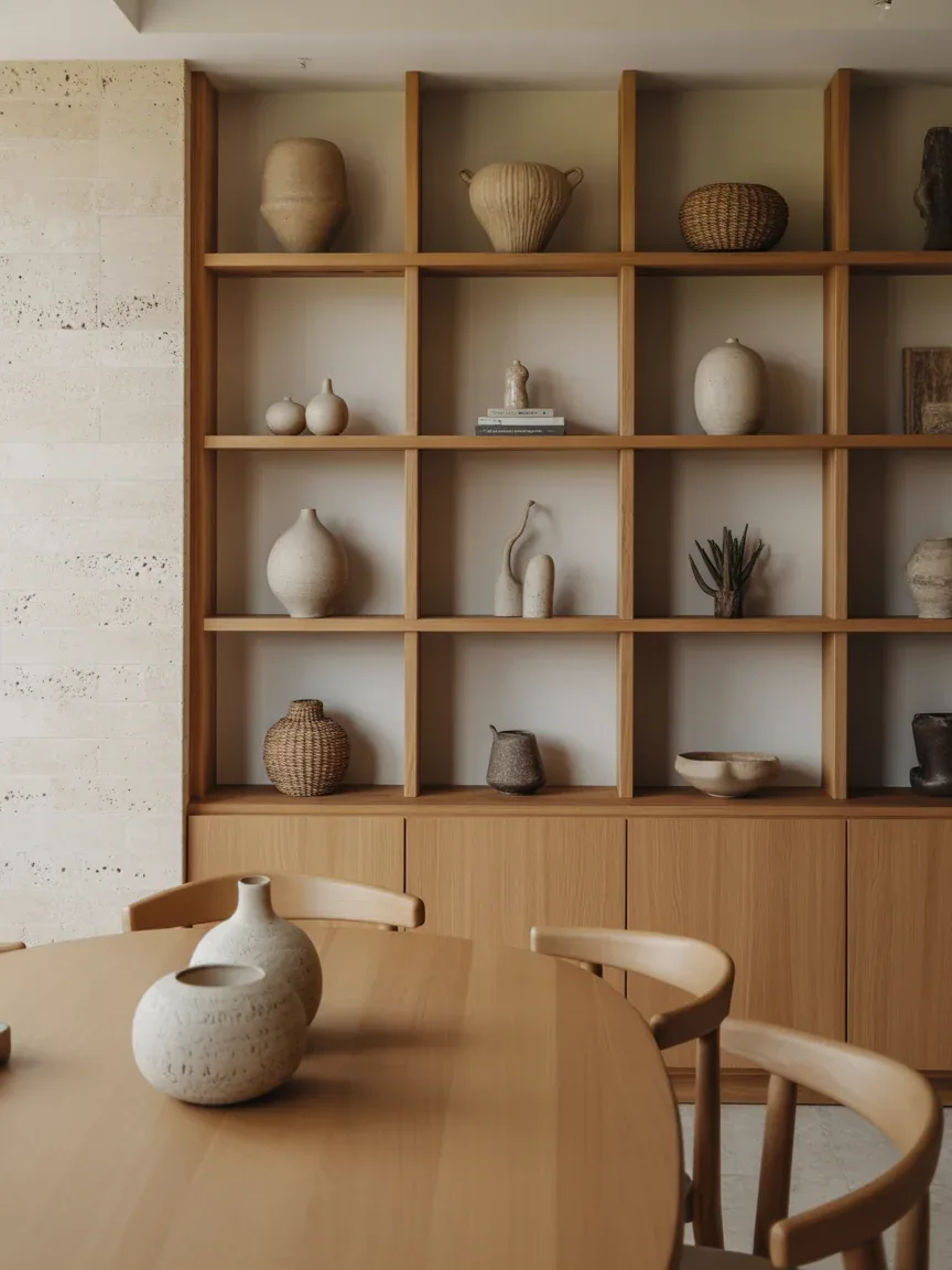 5. Organic Modern Shelves With Natural Texture 5. Organic Modern Shelves With Natural Texture