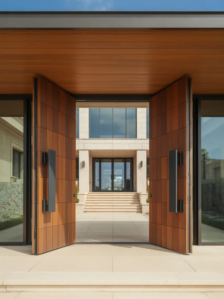 9. Oversized Pivot-Style Double Doors 9. Oversized Pivot-Style Double Doors