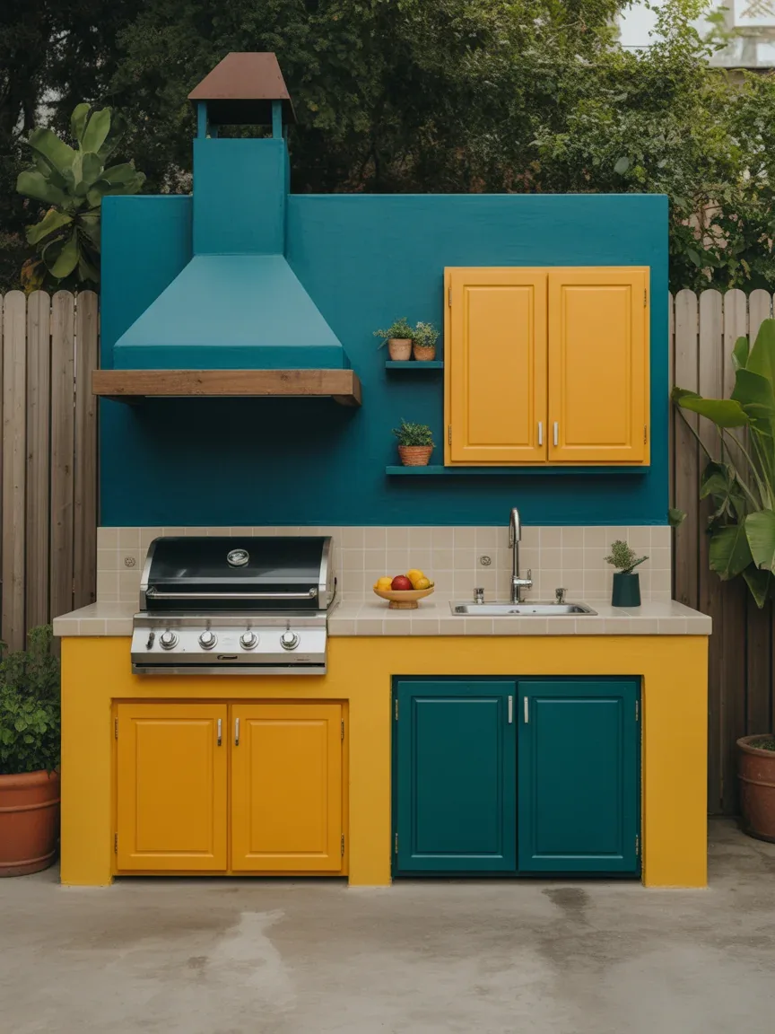21. Painted Pop Color Kitchen 21. Painted Pop Color Kitchen