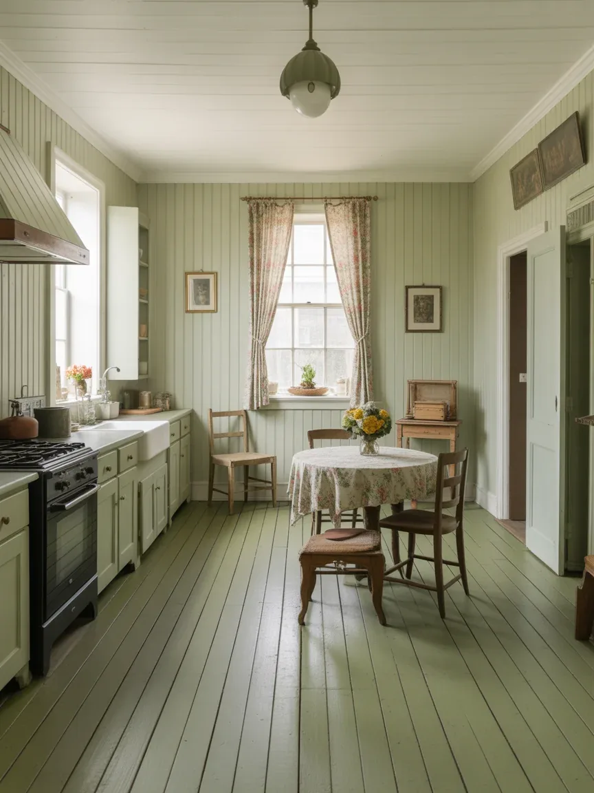 20. Painted Wood Farmhouse Cottage Floor 20. Painted Wood Farmhouse Cottage Floor