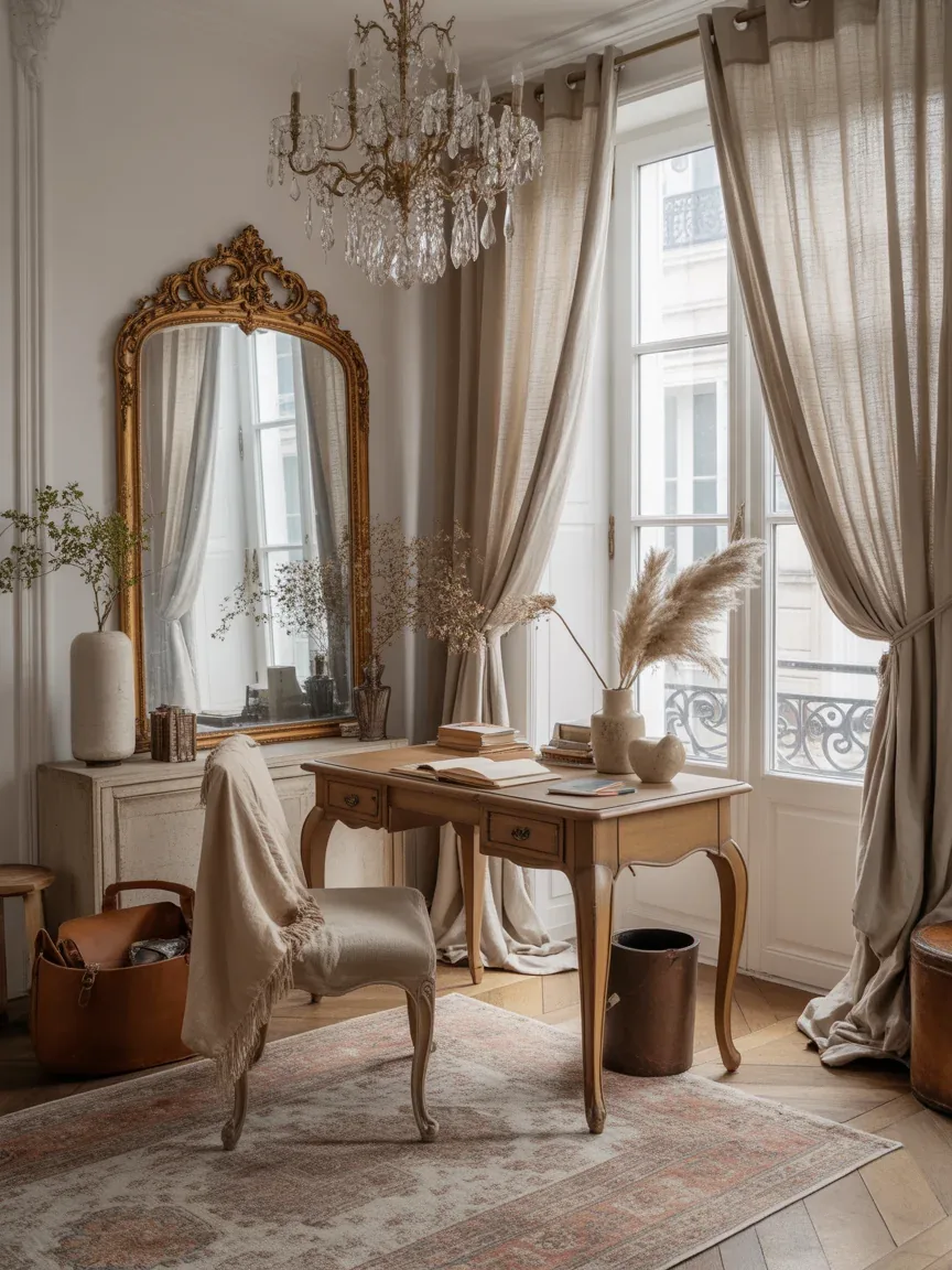 6. Parisian Boho Chic Office 6. Parisian Boho Chic Office