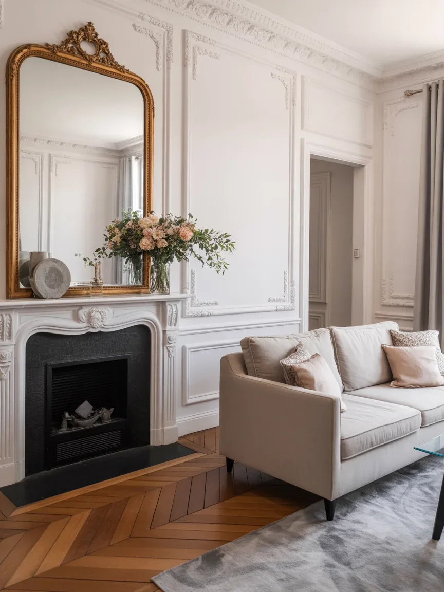16. Parisian-Inspired Glam Living Room 16. Parisian-Inspired Glam Living Room