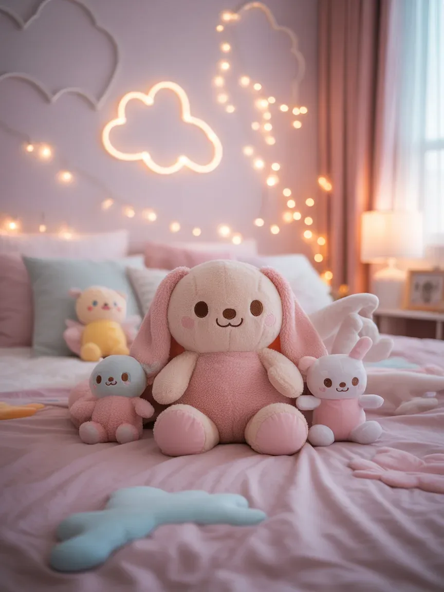6. Pastel Kawaii Glow Room