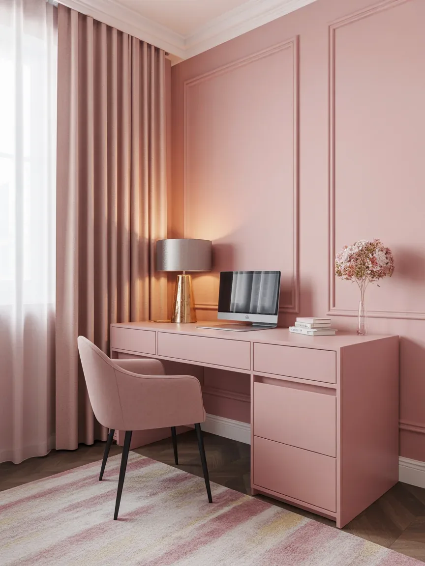 18. Pink Chic Study Bedroom 18. Pink Chic Study Bedroom
