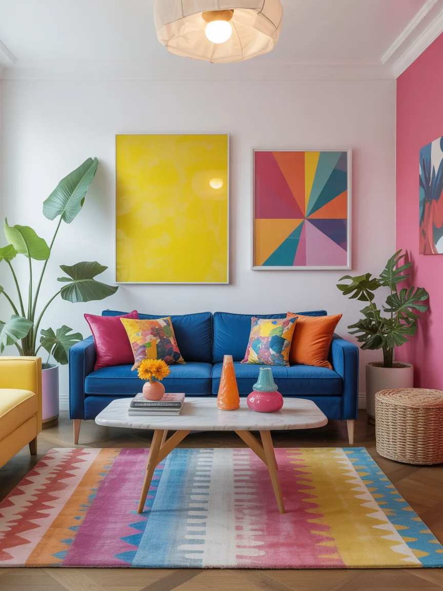 16. Playful Color Pop With Bright Accents