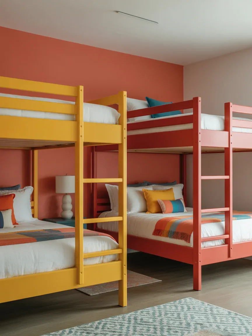 6. Playful Color-Blocked Bunks 6. Playful Color-Blocked Bunks