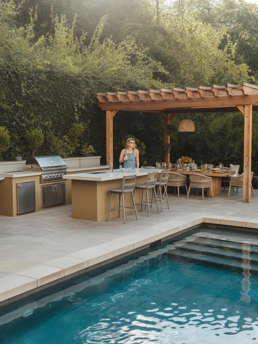 14. Pool And Outdoor Kitchen Entertainment Hub 14. Pool And Outdoor Kitchen Entertainment Hub