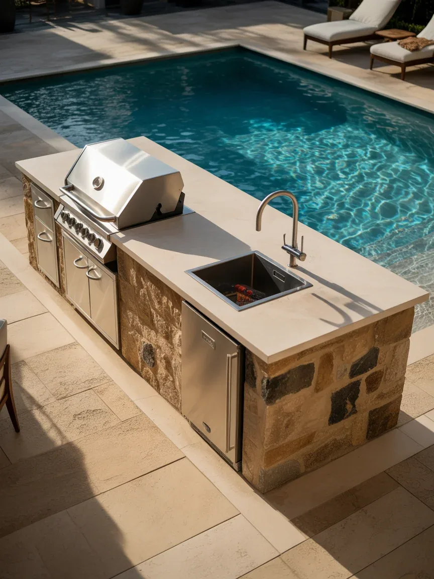 8. Poolside Outdoor Kitchen Bar 8. Poolside Outdoor Kitchen Bar