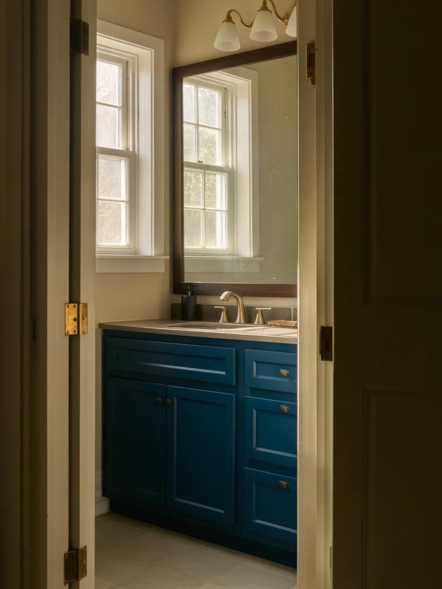 14. Pop of Color Vanity Moment