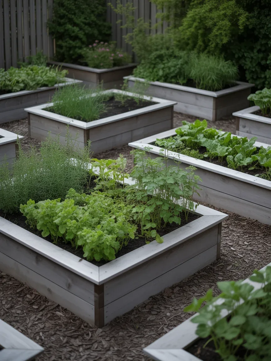 6. Raised Garden Beds With Clean Modern Lines 6. Raised Garden Beds With Clean Modern Lines