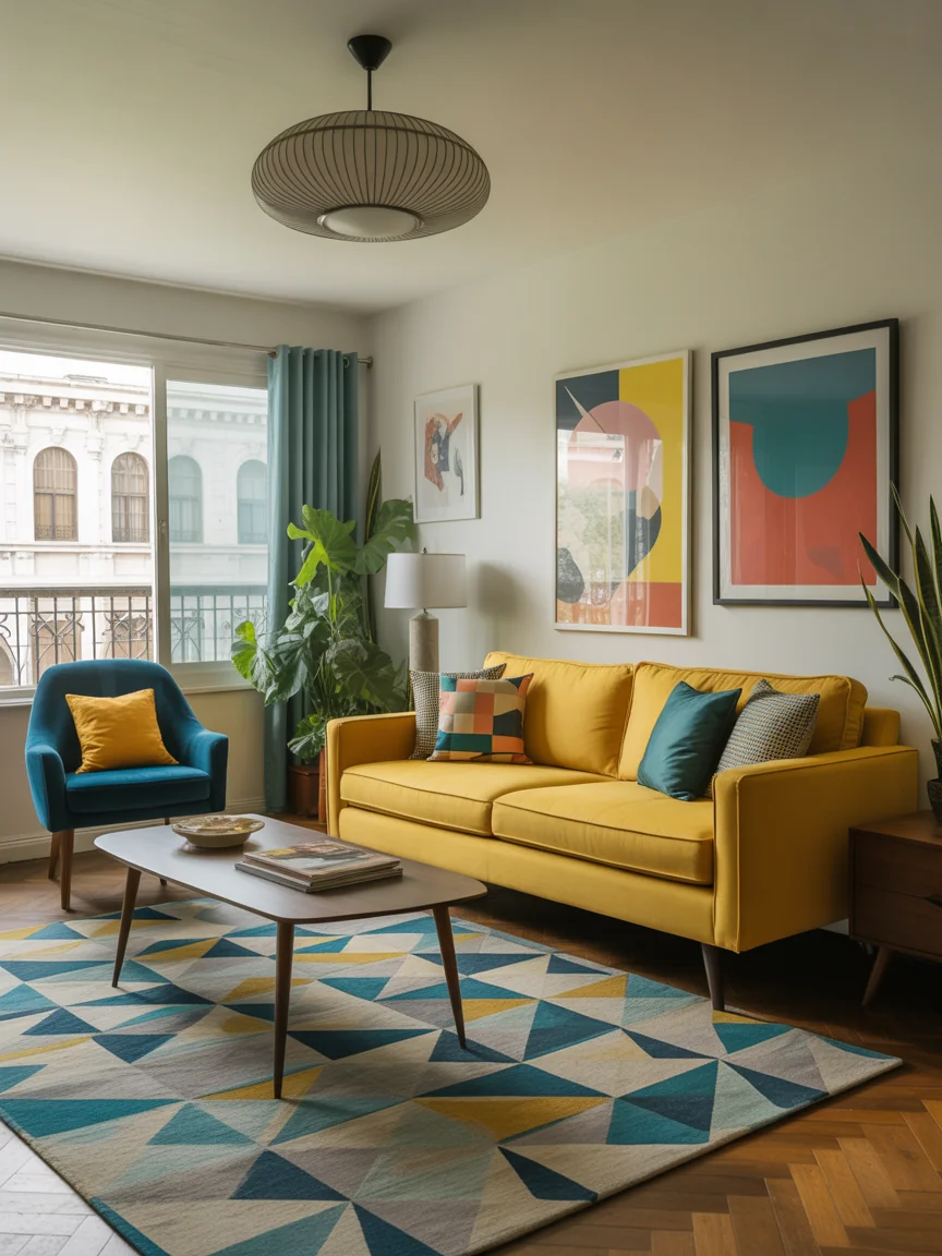 3. Retro Pop With Bold Accents