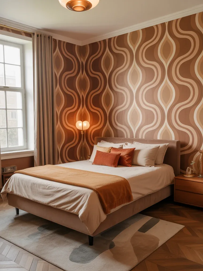 16. Retro Revival With 70s-Inspired Wallpaper 16. Retro Revival With 70s-Inspired Wallpaper