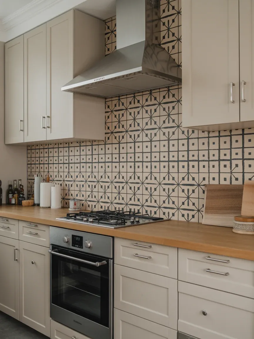14. Retro Tile Backsplash Feature 14. Retro Tile Backsplash Feature
