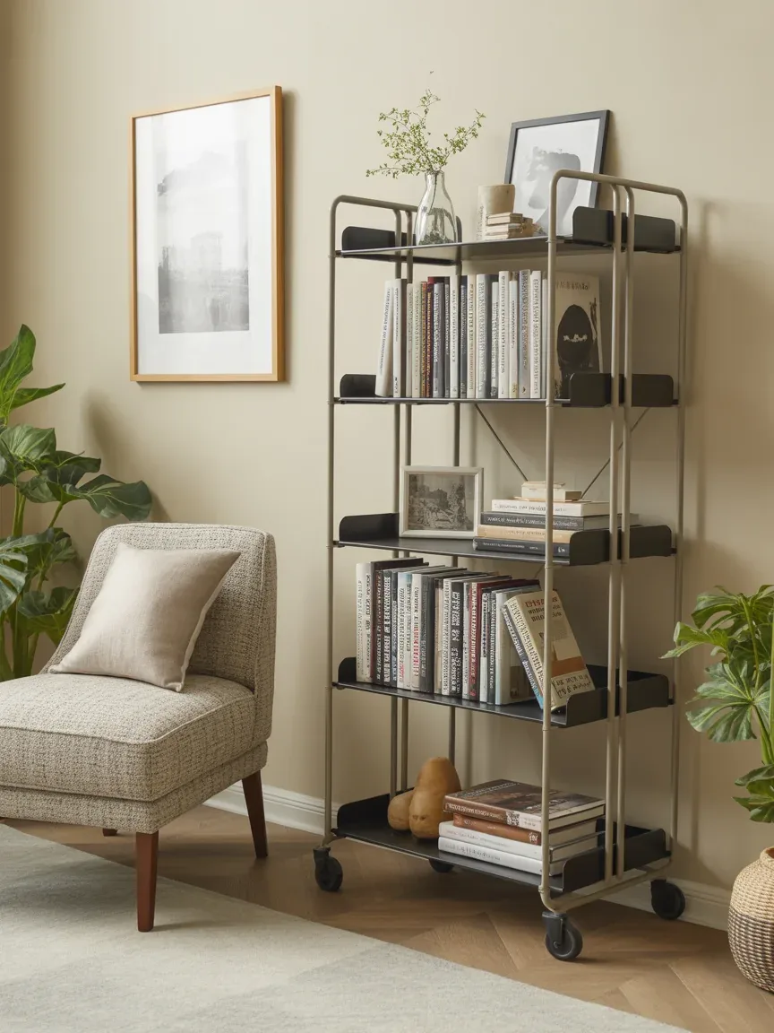 18. Rolling Cart Bookshelf 18. Rolling Cart Bookshelf