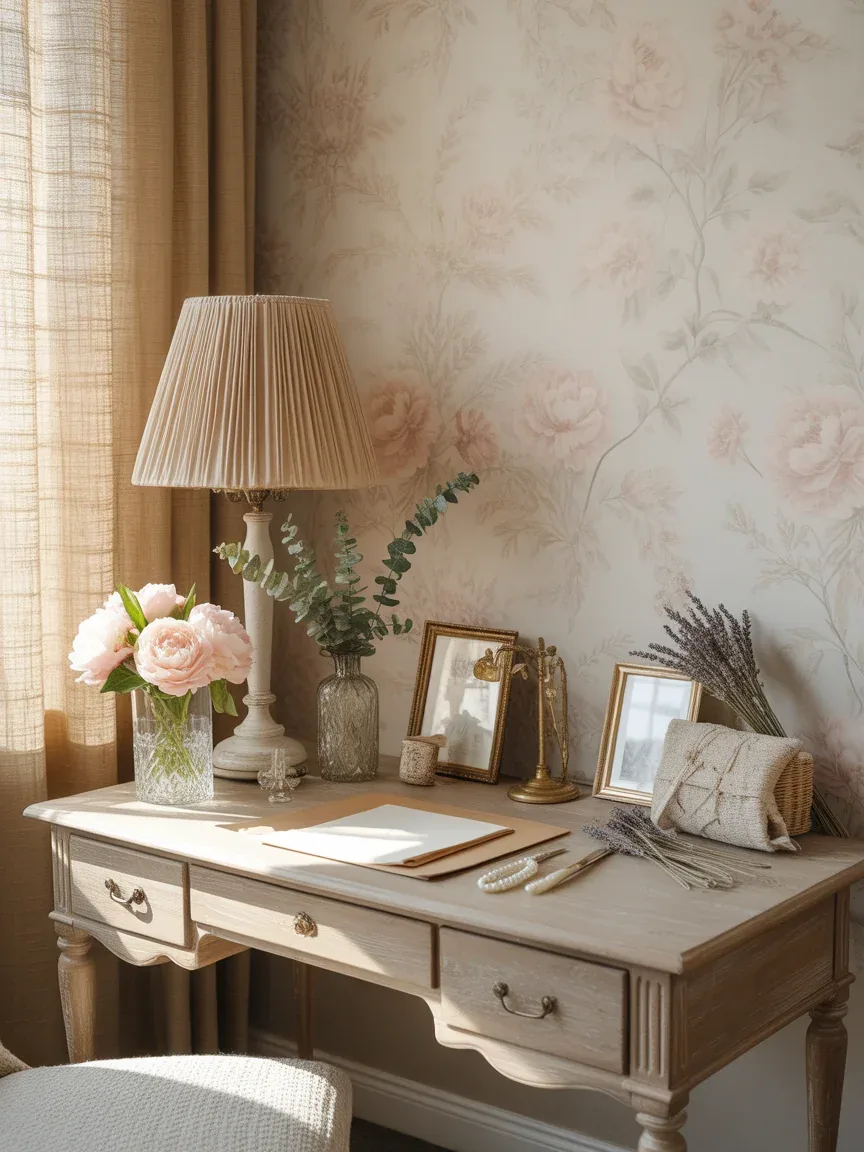 22. Romantic Cottagecore Boho Office 22. Romantic Cottagecore Boho Office