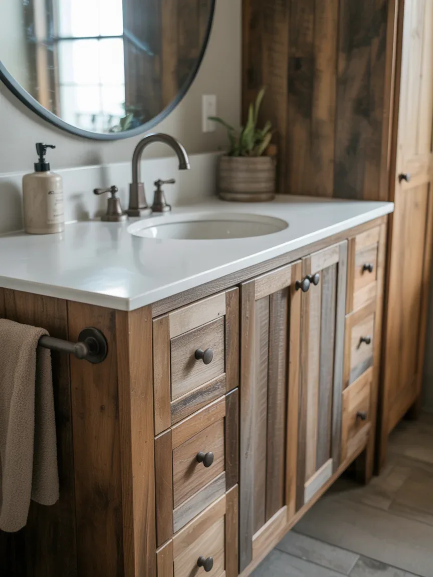 2. Rustic Barnwood Vanity Bathroom 2. Rustic Barnwood Vanity Bathroom