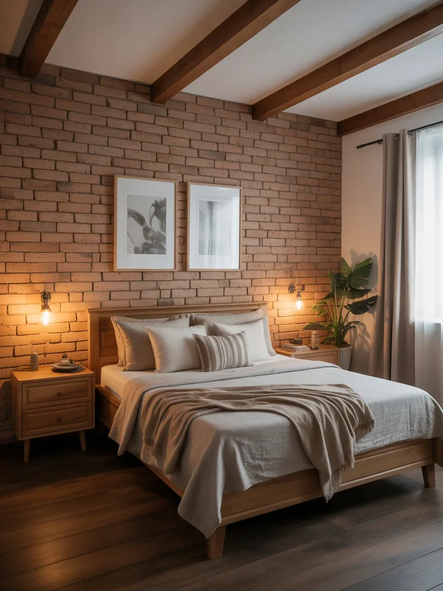 19. Rustic Charm With Brick Wallpaper 19. Rustic Charm With Brick Wallpaper