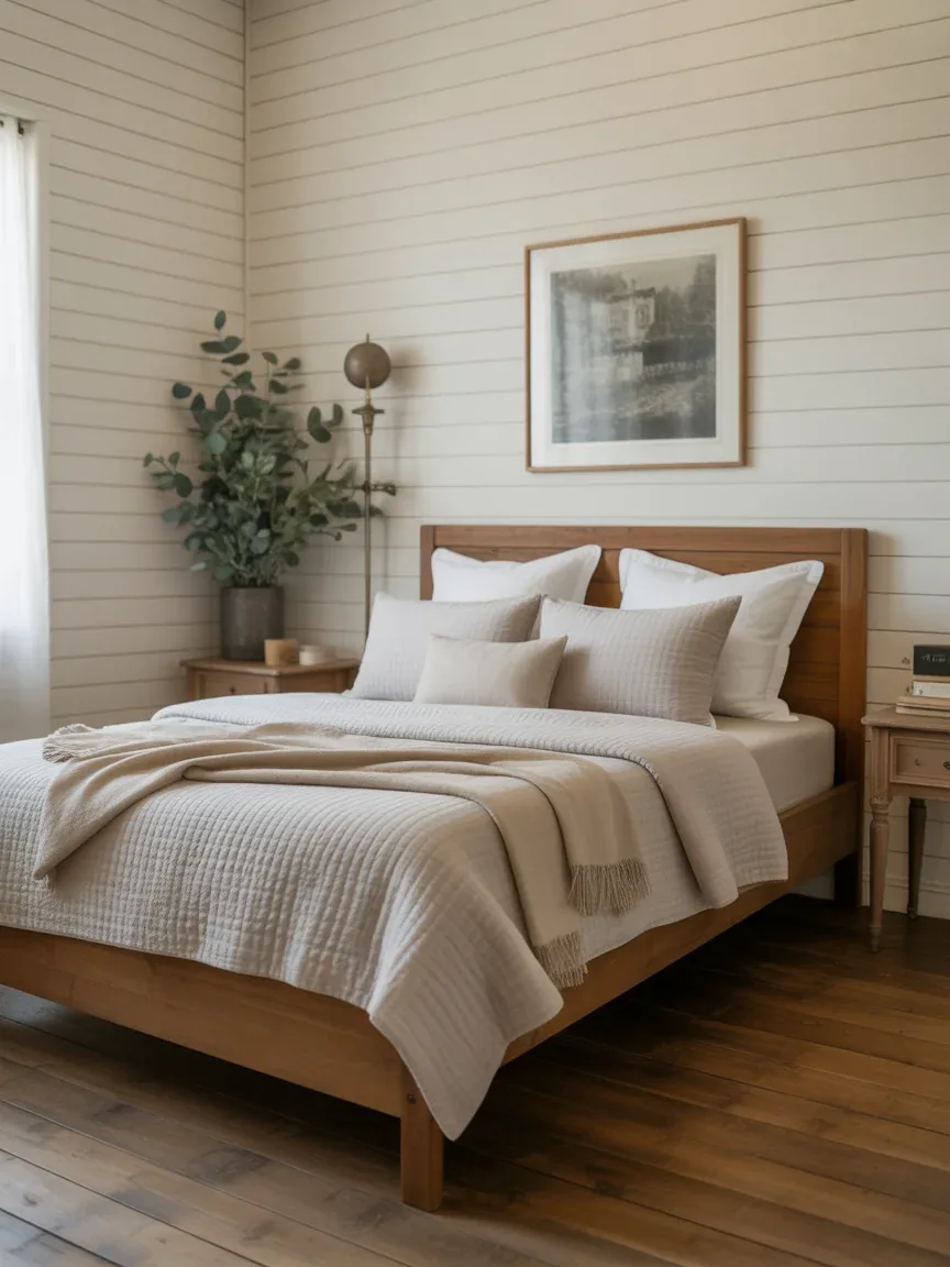 7. Rustic Farmhouse Charm With Shiplap Wallpaper 7. Rustic Farmhouse Charm With Shiplap Wallpaper