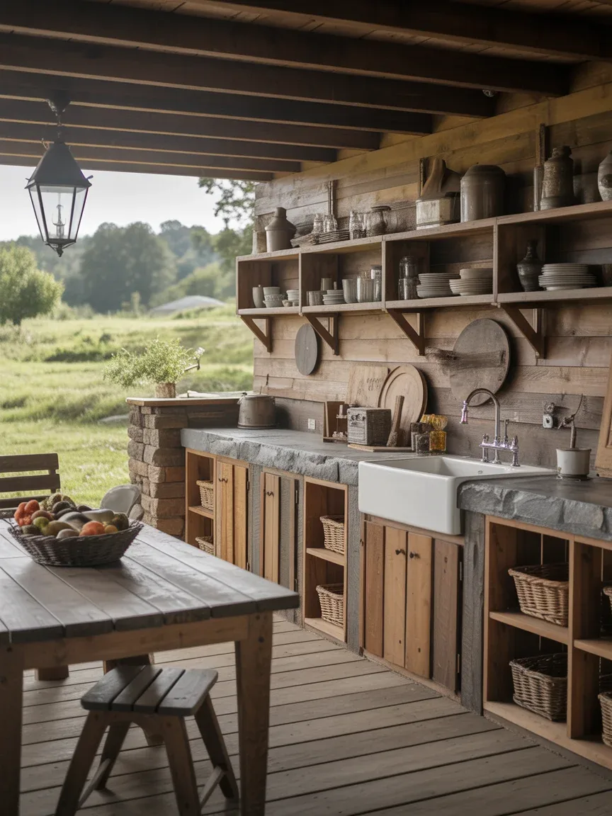 2. Rustic Farmhouse Cooking Corner 2. Rustic Farmhouse Cooking Corner