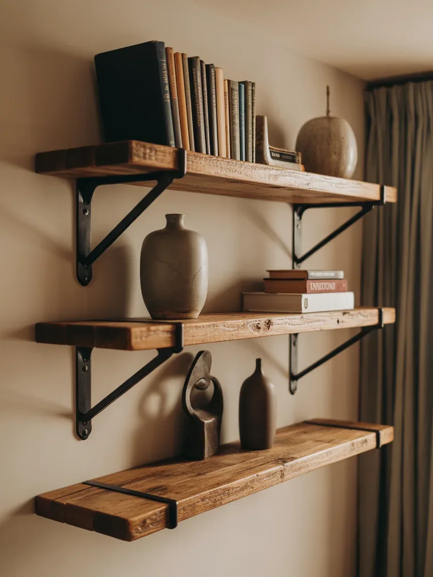 6. Rustic Farmhouse Shelving With Reclaimed Wood 6. Rustic Farmhouse Shelving With Reclaimed Wood