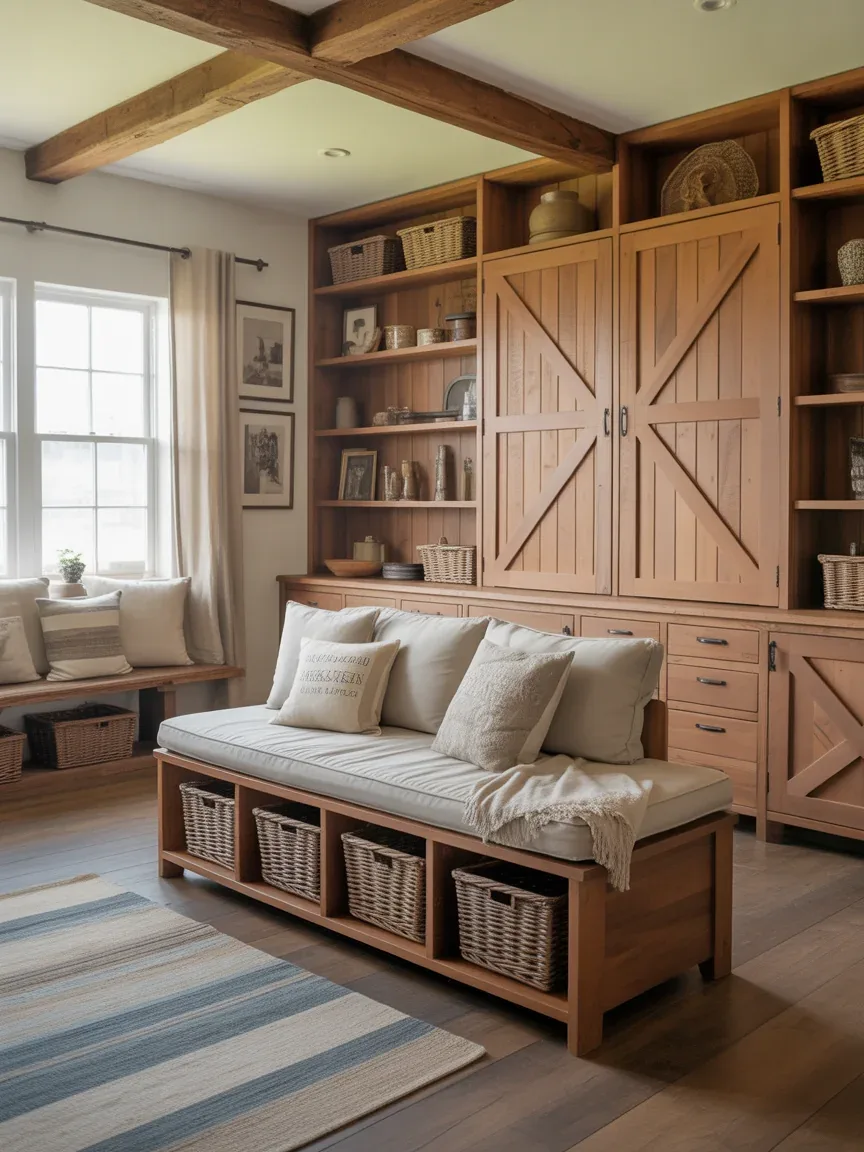 16. Rustic Farmhouse With Smart Storage Solutions 16. Rustic Farmhouse With Smart Storage Solutions