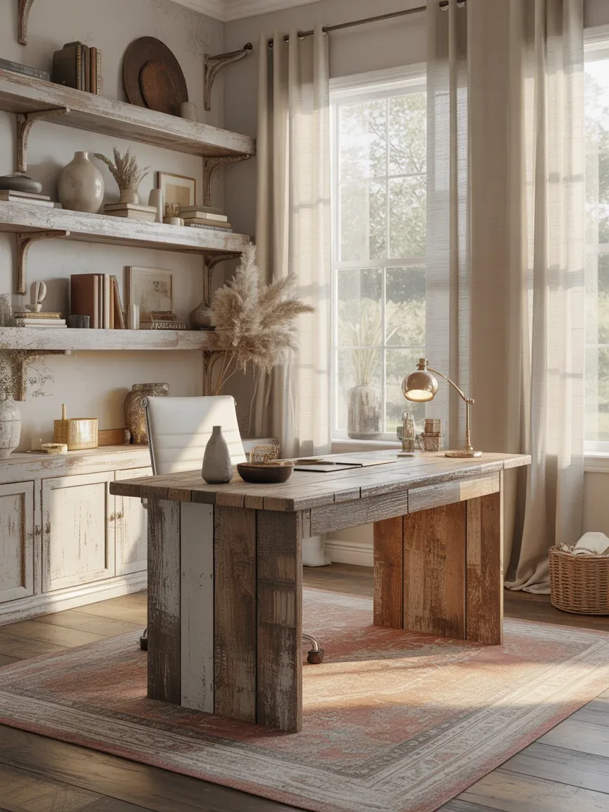 14. Rustic Feminine Boho Office 14. Rustic Feminine Boho Office