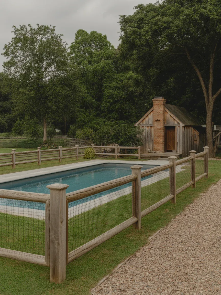 15. Rustic Split-Rail Inspired Barrier Fence 15. Rustic Split-Rail Inspired Barrier Fence