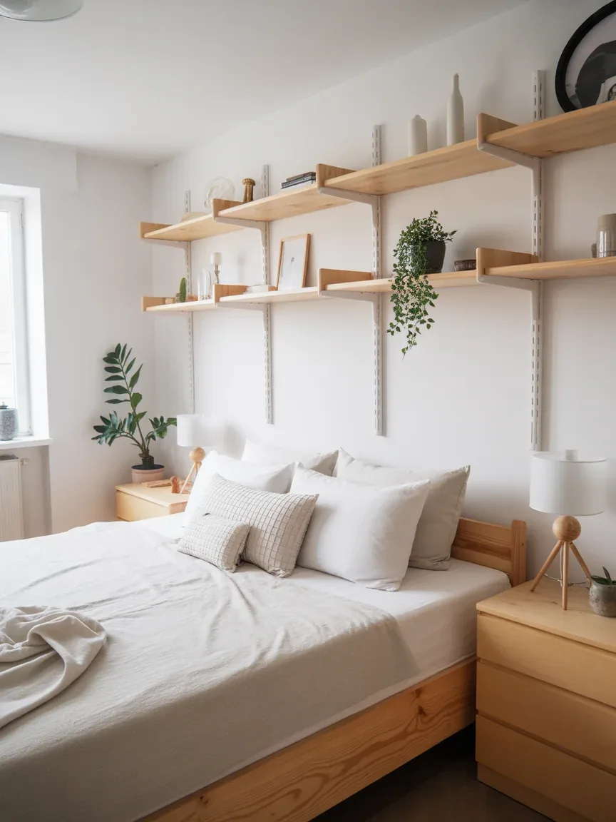 11. Scandinavian Light Wood Shelves 11. Scandinavian Light Wood Shelves