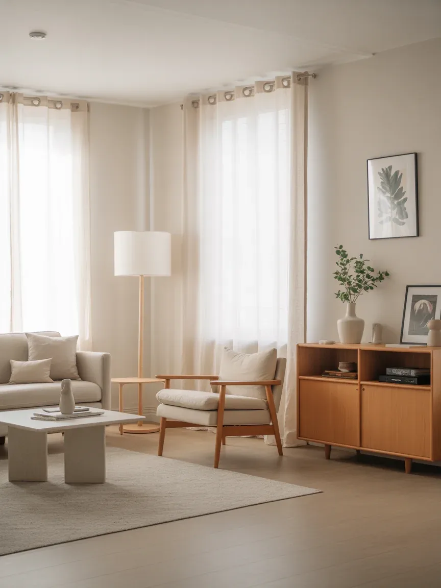 19. Scandinavian Simplicity With Light Fabrics 19. Scandinavian Simplicity With Light Fabrics