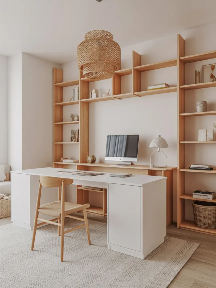 10. Scandinavian-Boho Hybrid Workspace 10. Scandinavian-Boho Hybrid Workspace