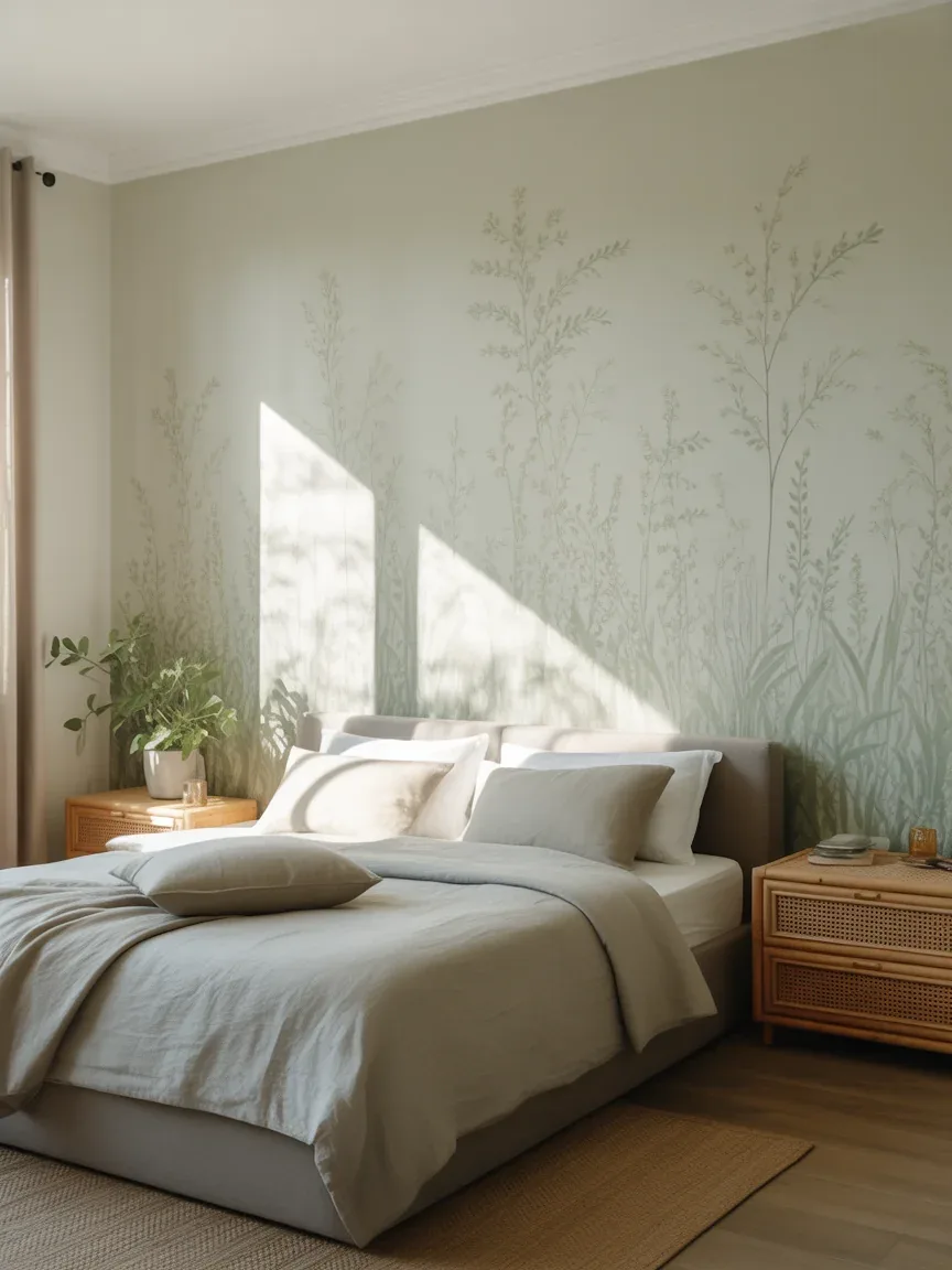 1. Serene Botanical Bedroom Retreat 1. Serene Botanical Bedroom Retreat
