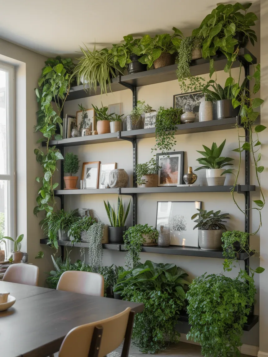 19. Shelf-and-Plant Wall for Fresh Organic Energy 19. Shelf-and-Plant Wall for Fresh Organic Energy