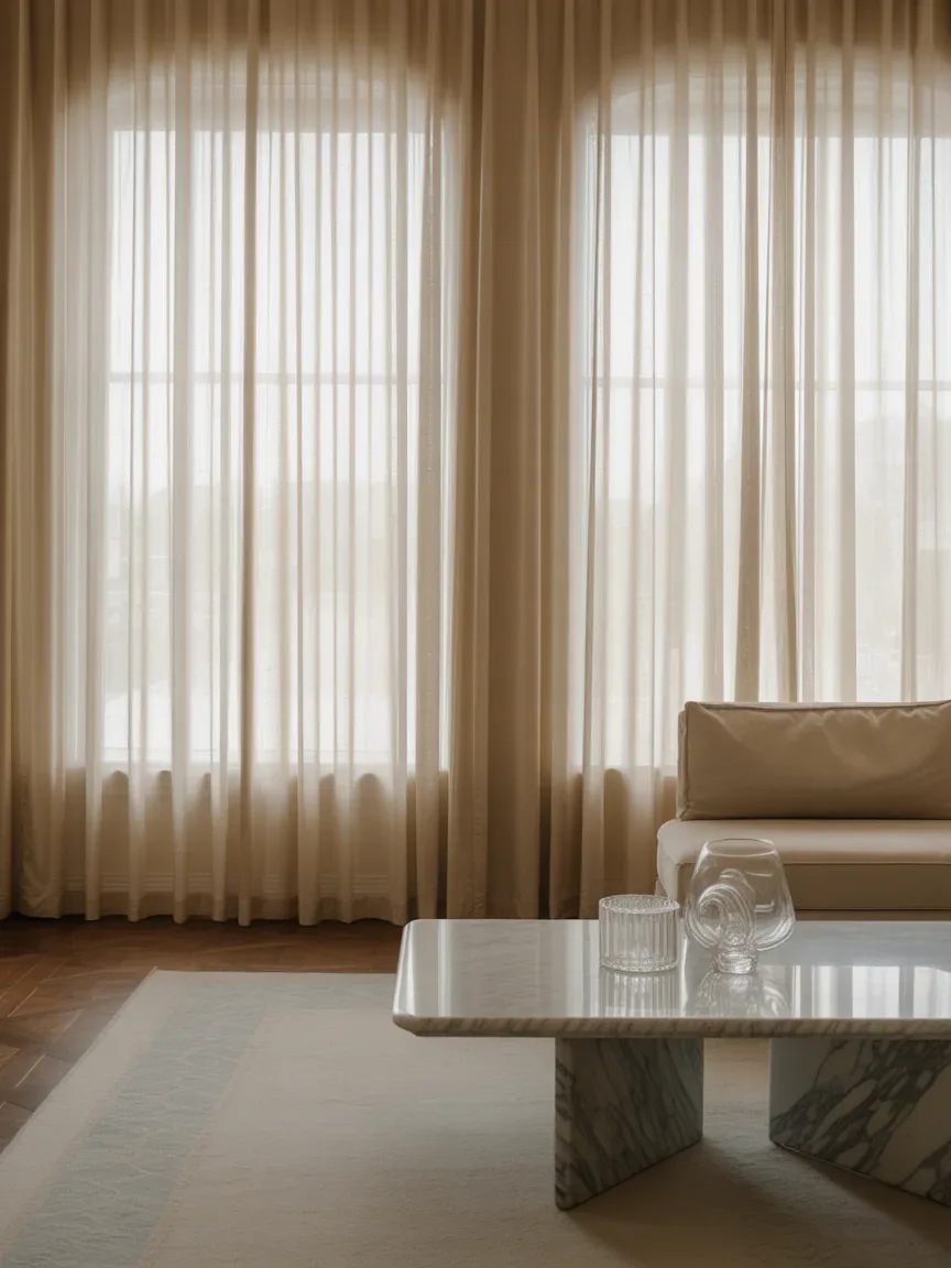 9. Silk Curtains With Subtle Shine 9. Silk Curtains With Subtle Shine