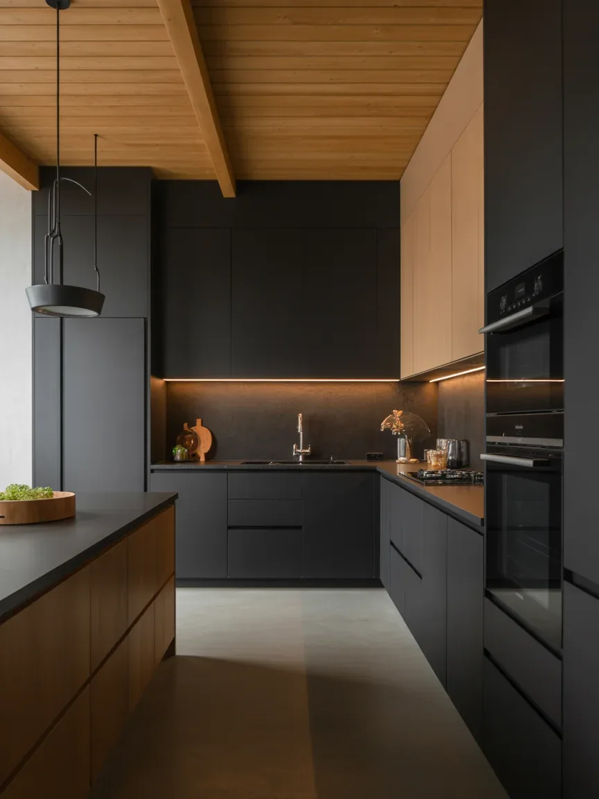 9. Sleek Black And Wood Combo 9. Sleek Black And Wood Combo