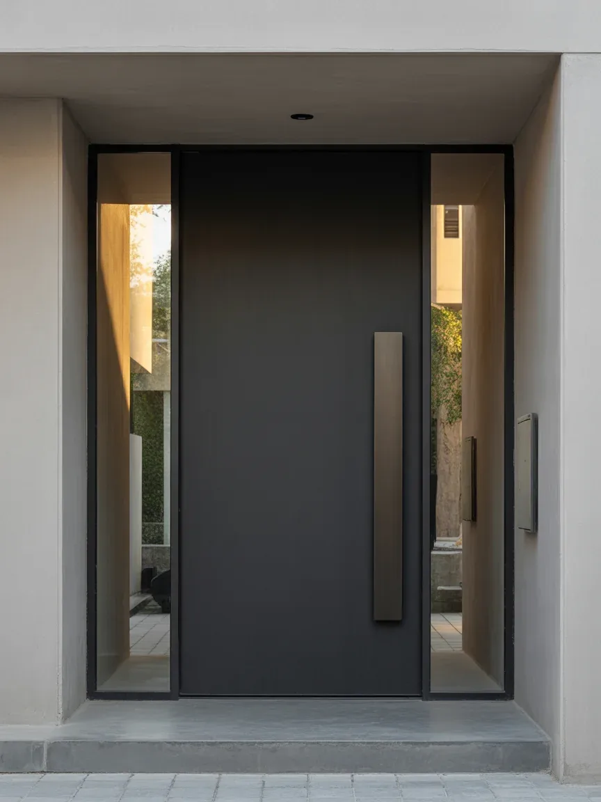 2. Sleek Matte Black Modern Door 2. Sleek Matte Black Modern Door