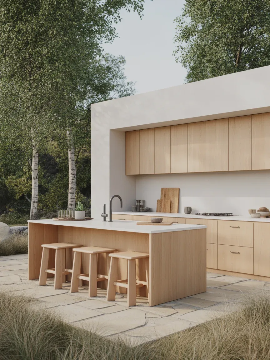 13. Sleek Scandinavian Outdoor Kitchen 13. Sleek Scandinavian Outdoor Kitchen