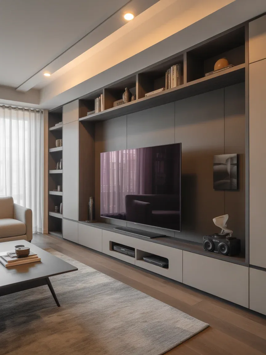18. Smart Tech Living Room With Hidden Systems 18. Smart Tech Living Room With Hidden Systems