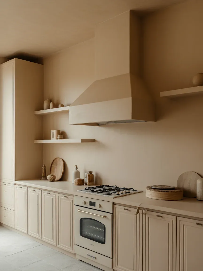 24. Soft Beige Monochrome Kitchen 24. Soft Beige Monochrome Kitchen