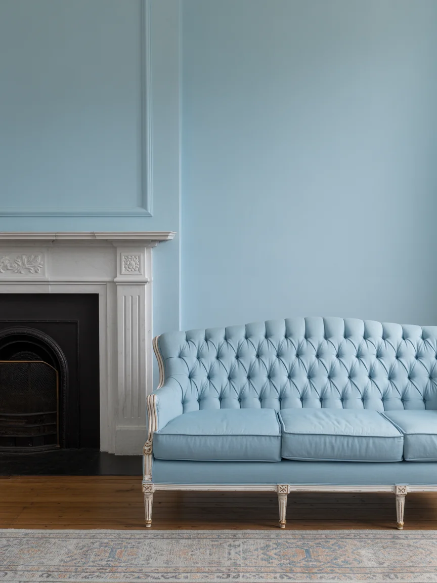 4. Soft Blue Serenity Lounge