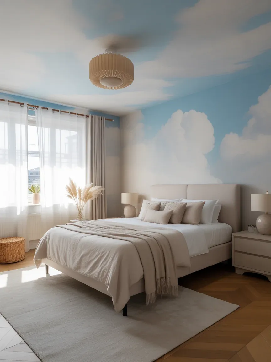 14. Soft Cloudscape Ceiling Wallpaper 14. Soft Cloudscape Ceiling Wallpaper