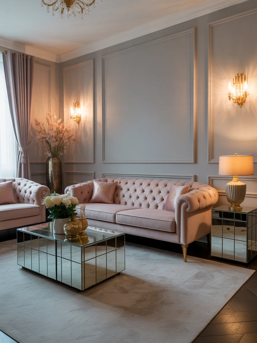 3. Soft Glam With Metallic Accents