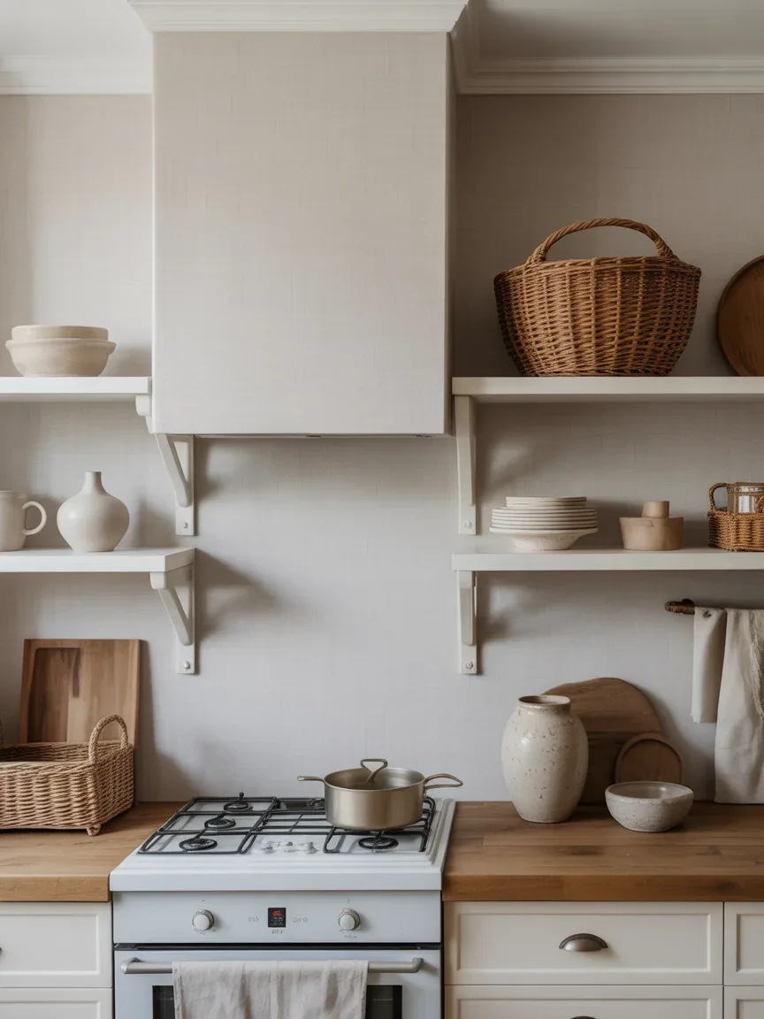 20. Soft Gray Textured Linen Wallpaper Kitchen 20. Soft Gray Textured Linen Wallpaper Kitchen
