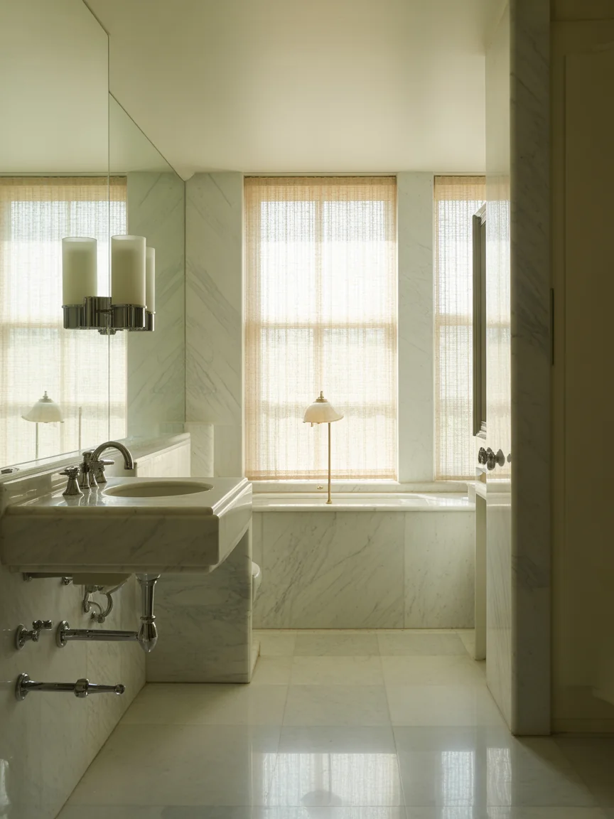 2. Soft Marble Elegance With Creamy Whites